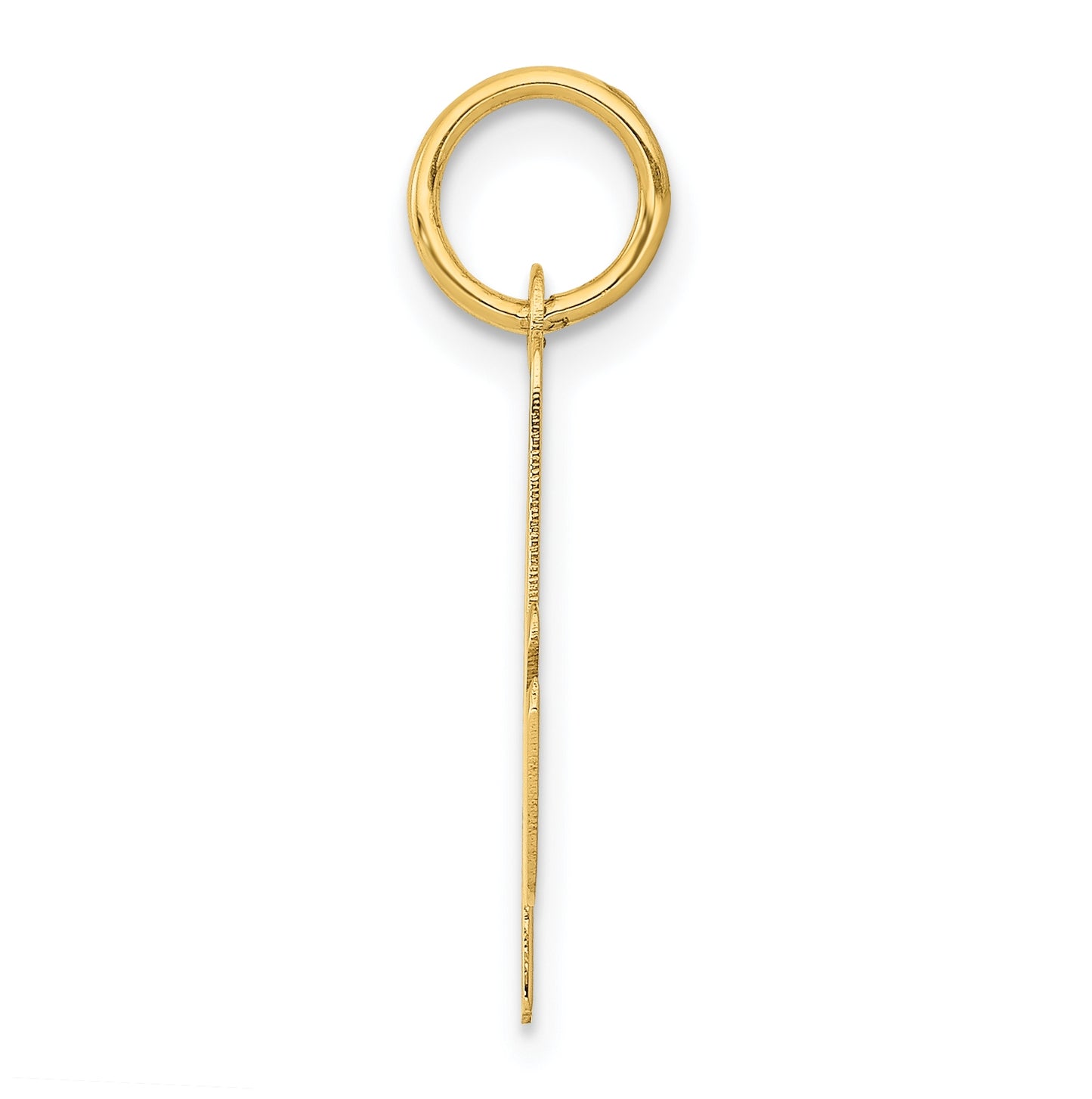 10K Yellow Gold Medium Script Letter A Initial Charm