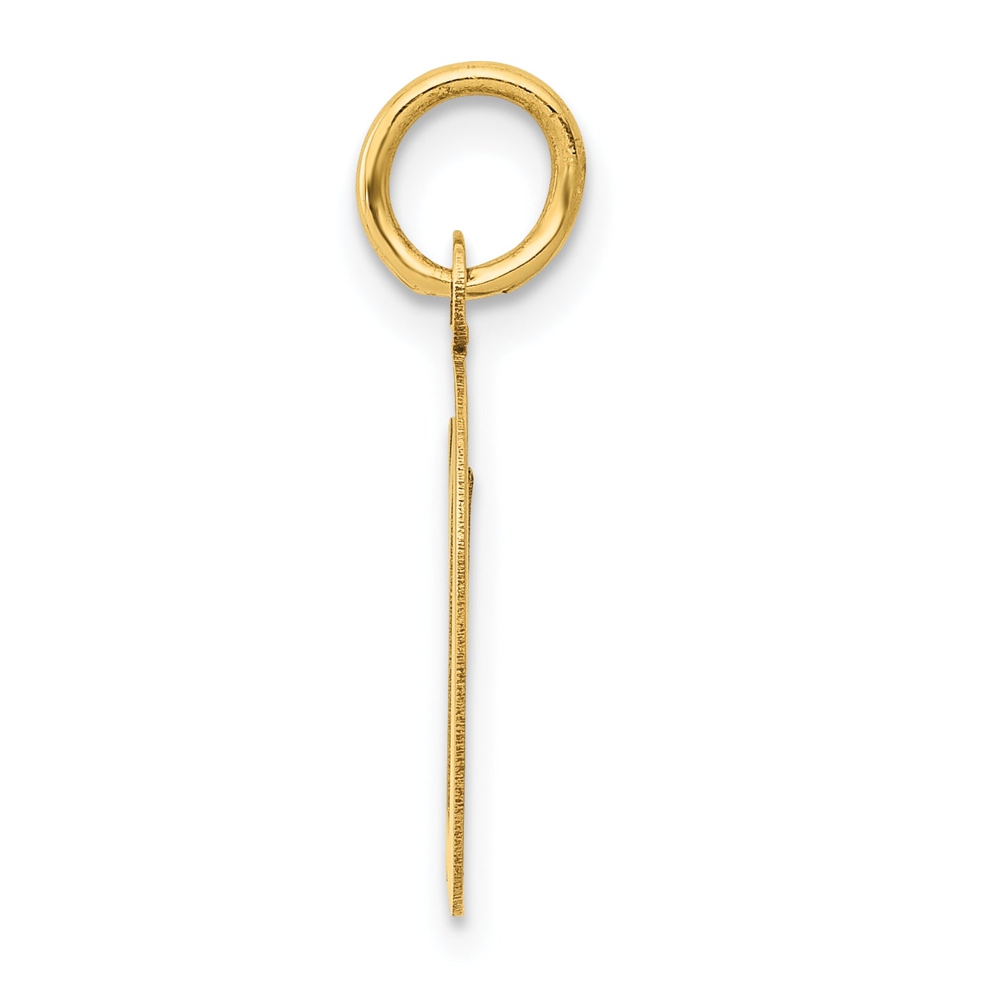 10K Yellow Gold Medium Script Letter D Initial Charm