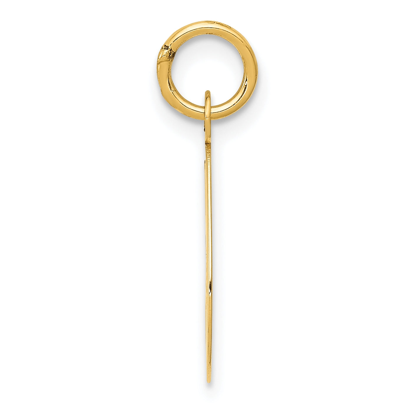 10K Yellow Gold Medium Script Letter G Initial Charm
