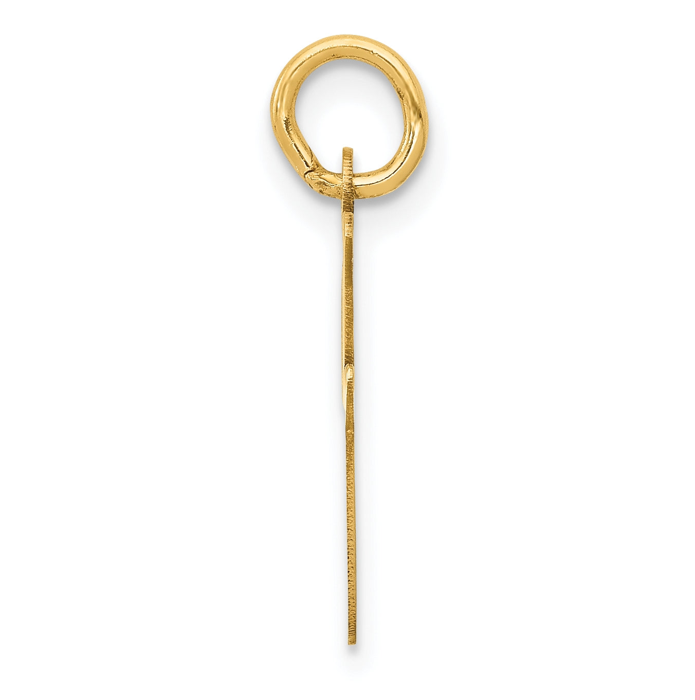 10K Yellow Gold Medium Script Letter I Initial Charm