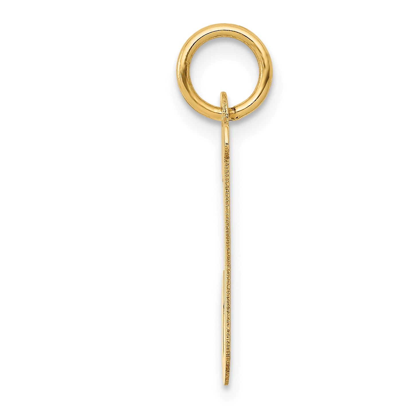 10K Yellow Gold Medium Script Letter J Initial Charm