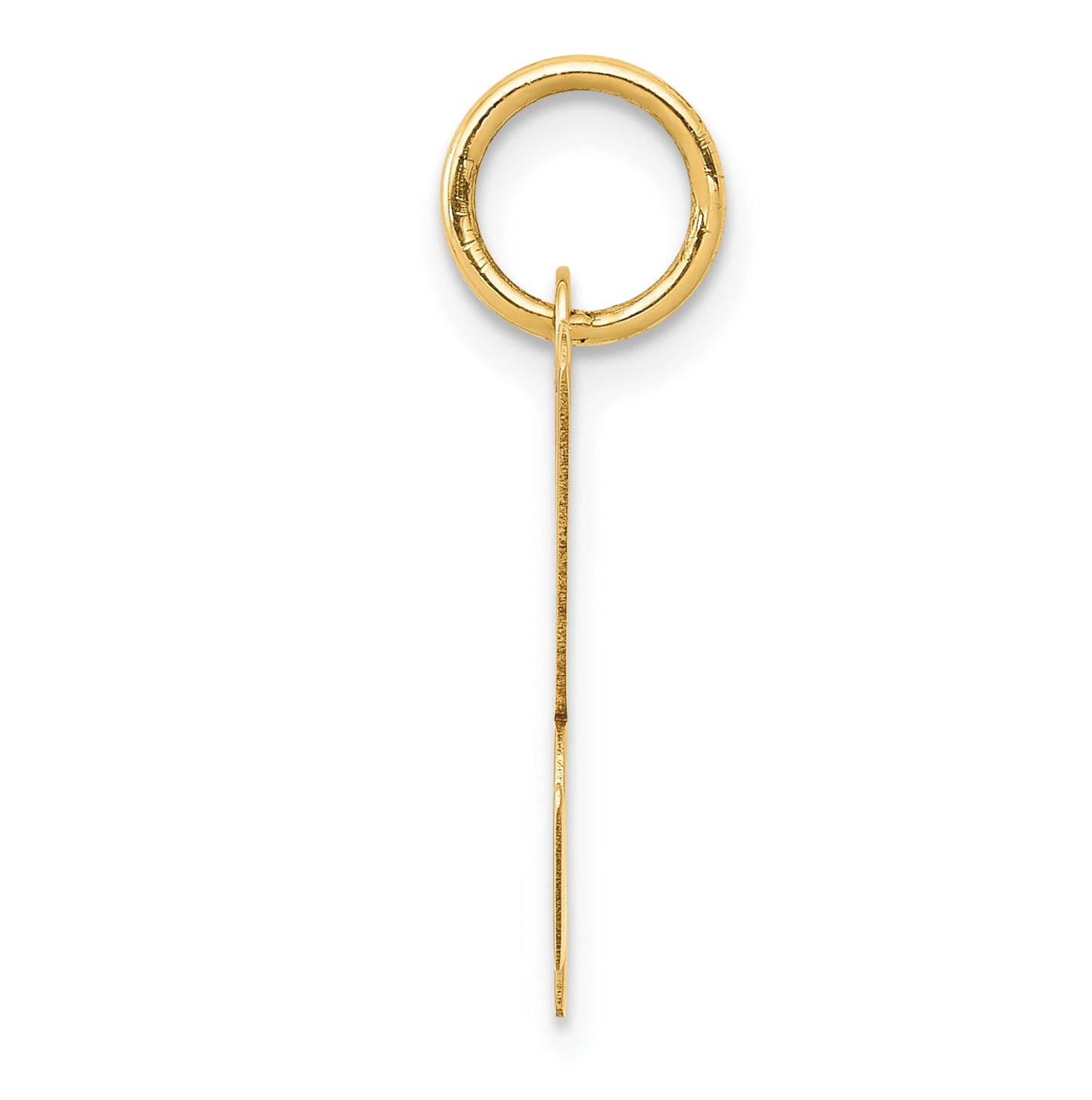 10K Yellow Gold Medium Script Letter K Initial Charm