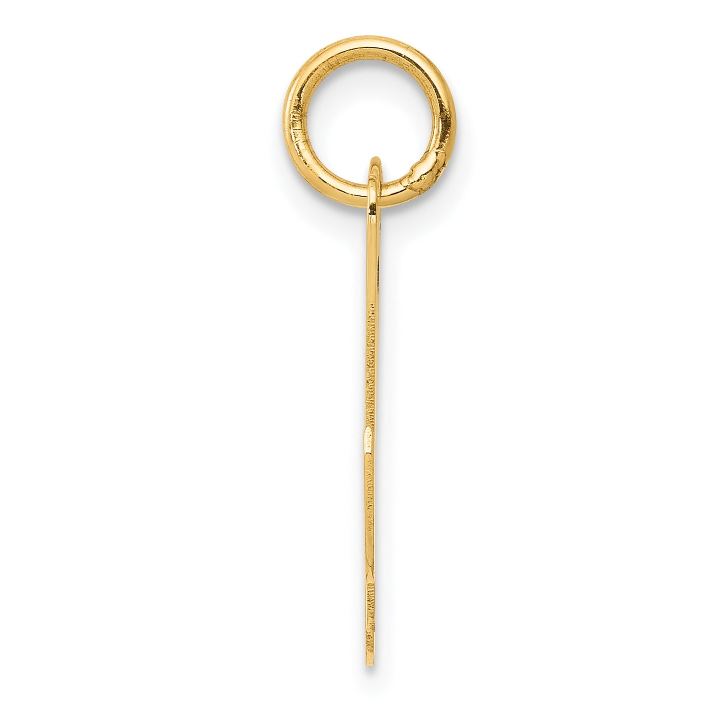 10K Yellow Gold Medium Script Letter M Initial Charm