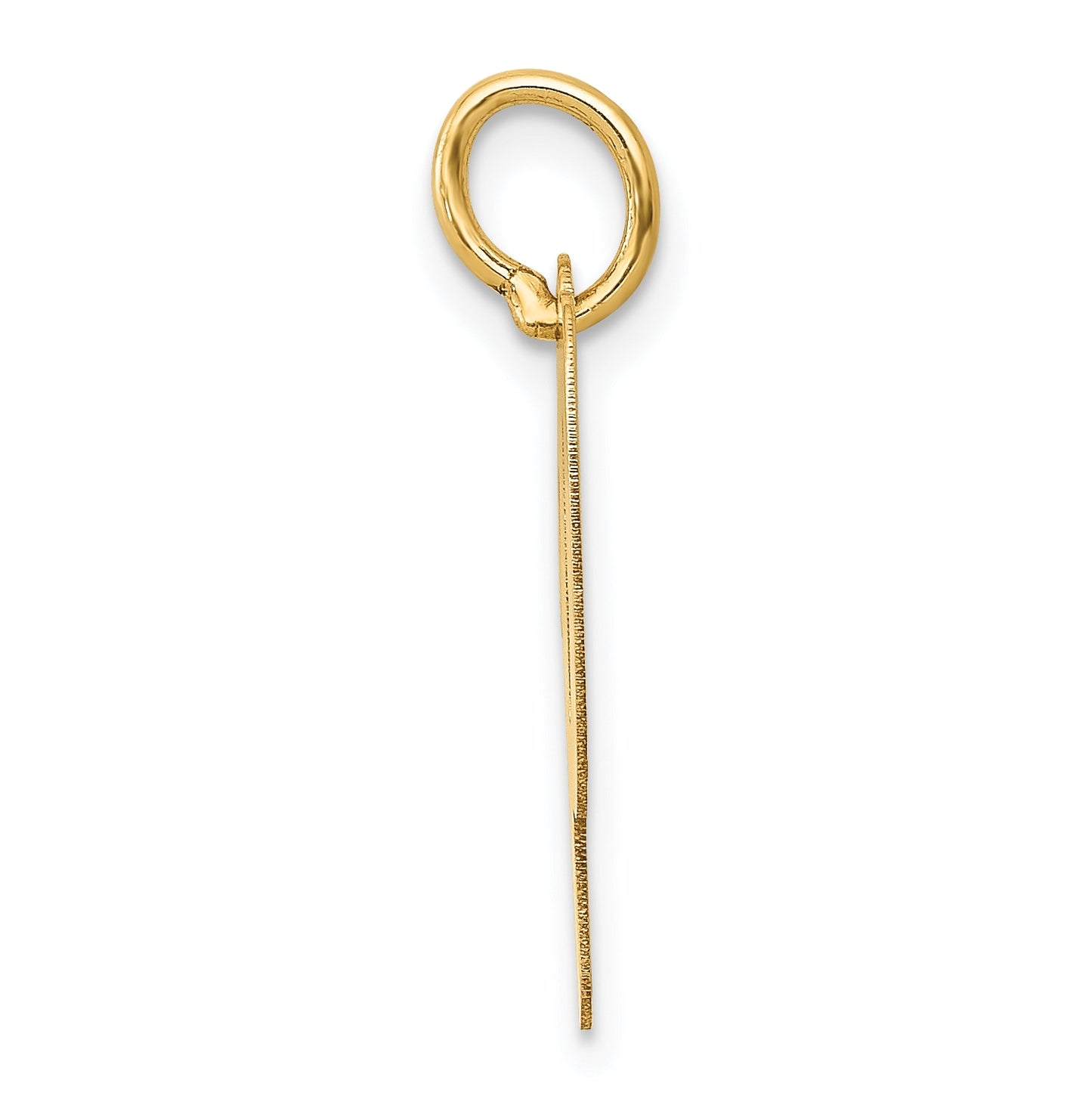 10K Yellow Gold Medium Script Letter P Initial Charm