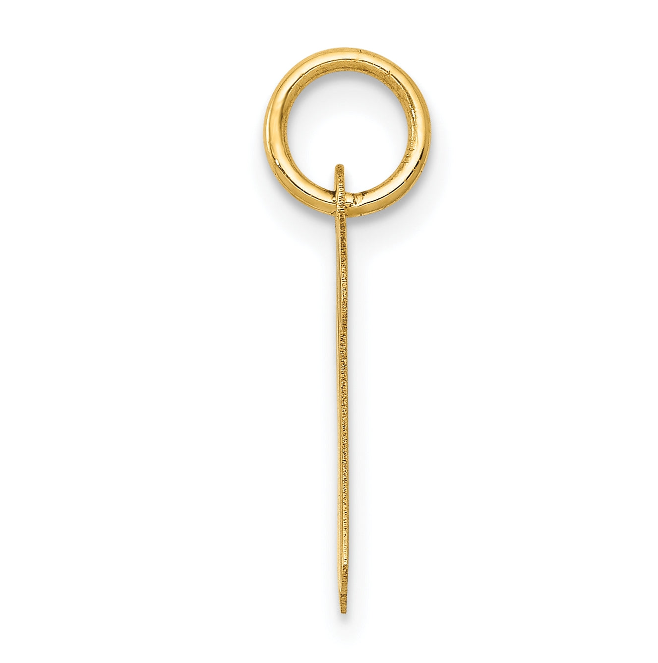 10K Yellow Gold Medium Script Letter R Initial Charm