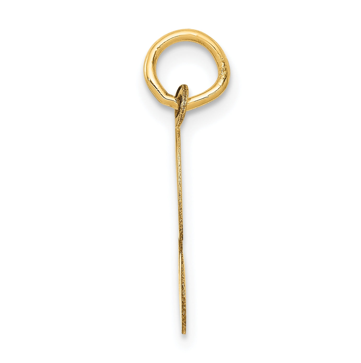 10K Yellow Gold Medium Script Letter S Initial Charm