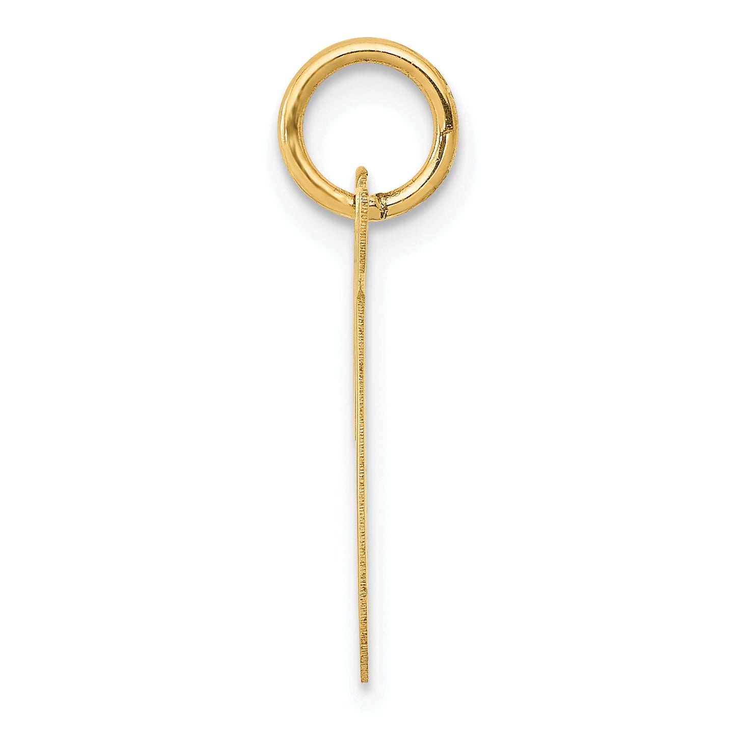 10K Yellow Gold Medium Script Letter T Initial Charm