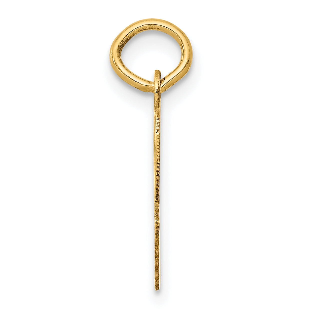 10K Yellow Gold Medium Script Letter W Initial Charm