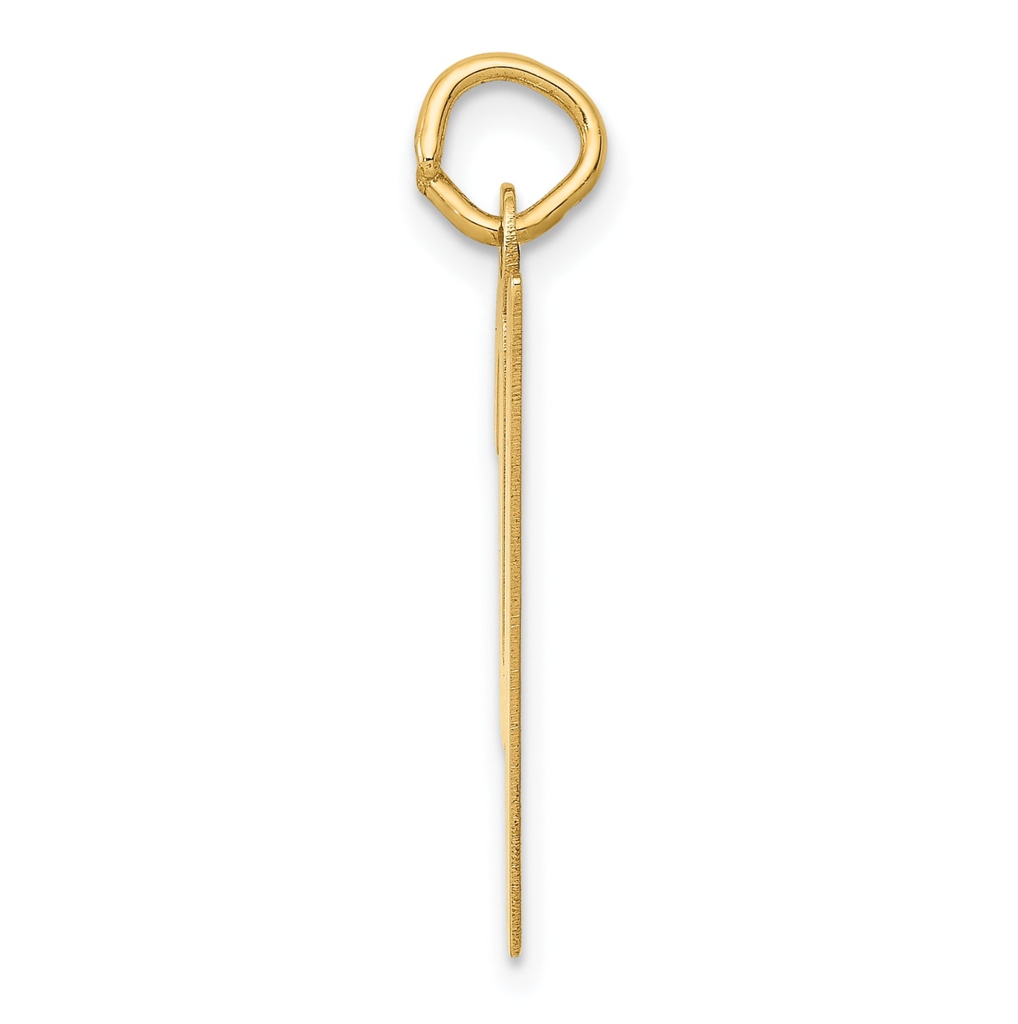 10K Yellow Gold Medium Script Letter Y Initial Charm