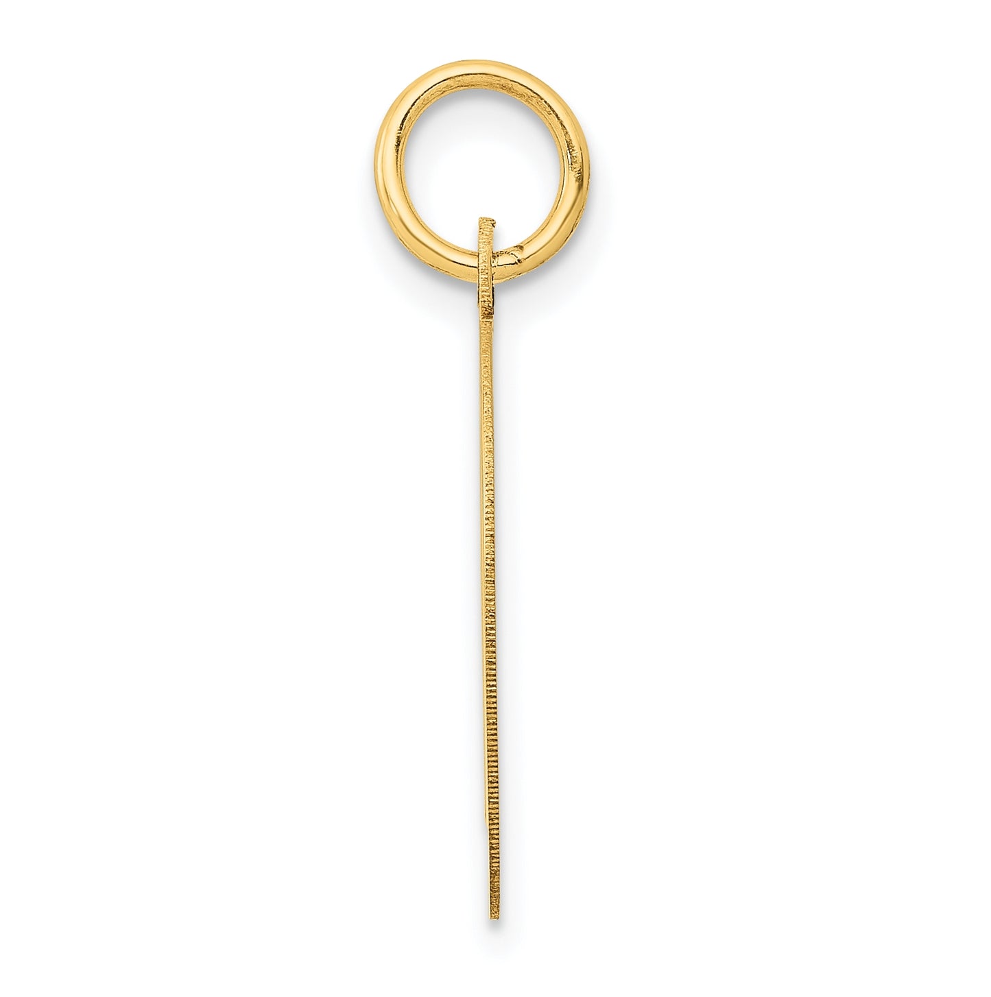 10K Yellow Gold Large Script Letter D Initial Charm