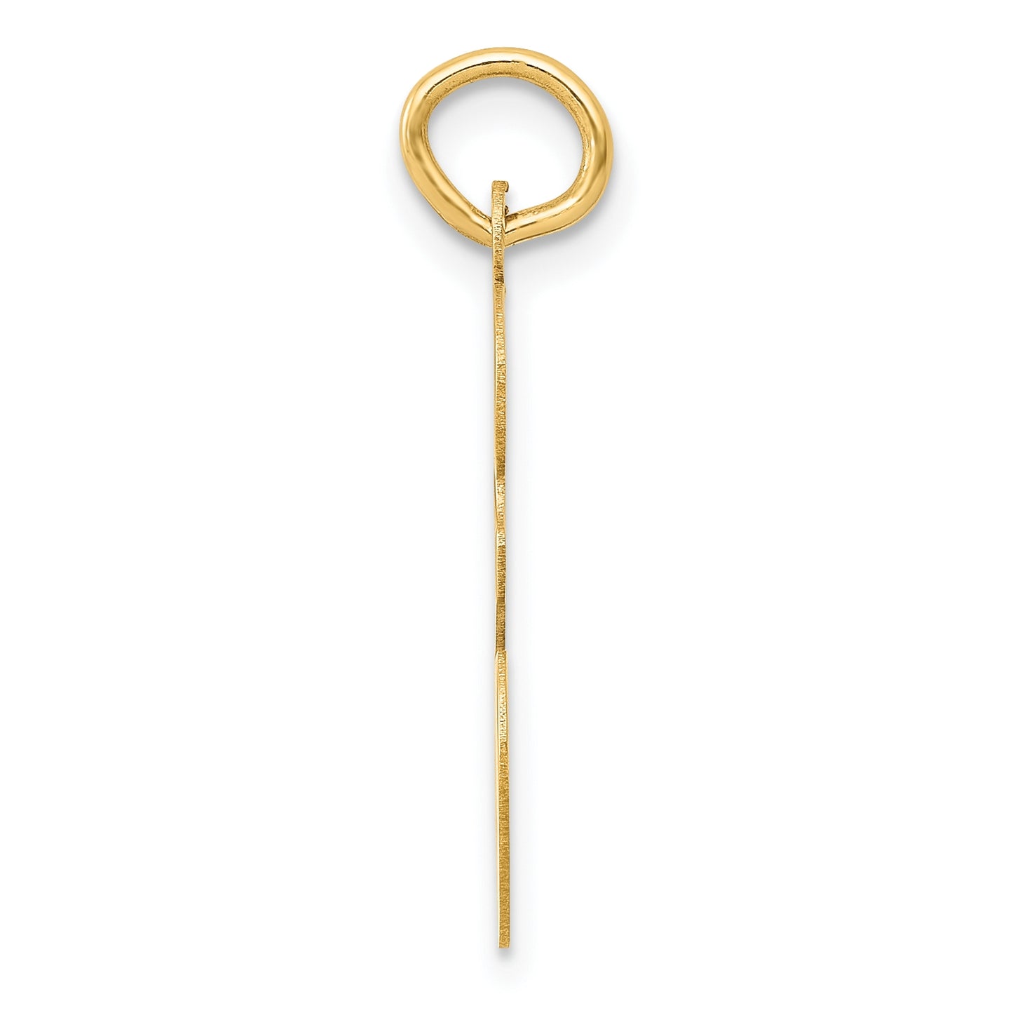 10K Yellow Gold Large Script Letter E Initial Charm