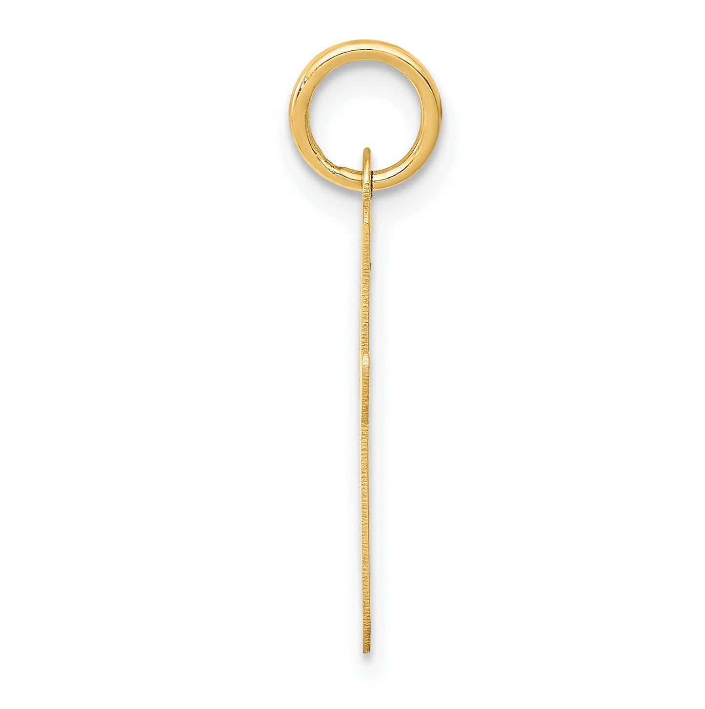 10K Yellow Gold Large Script Letter I Initial Charm
