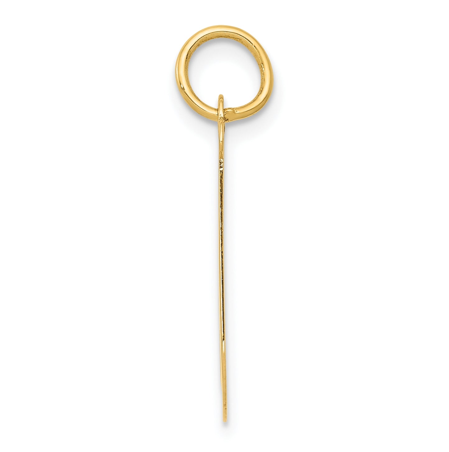 10K Yellow Gold Large Script Letter J Initial Charm