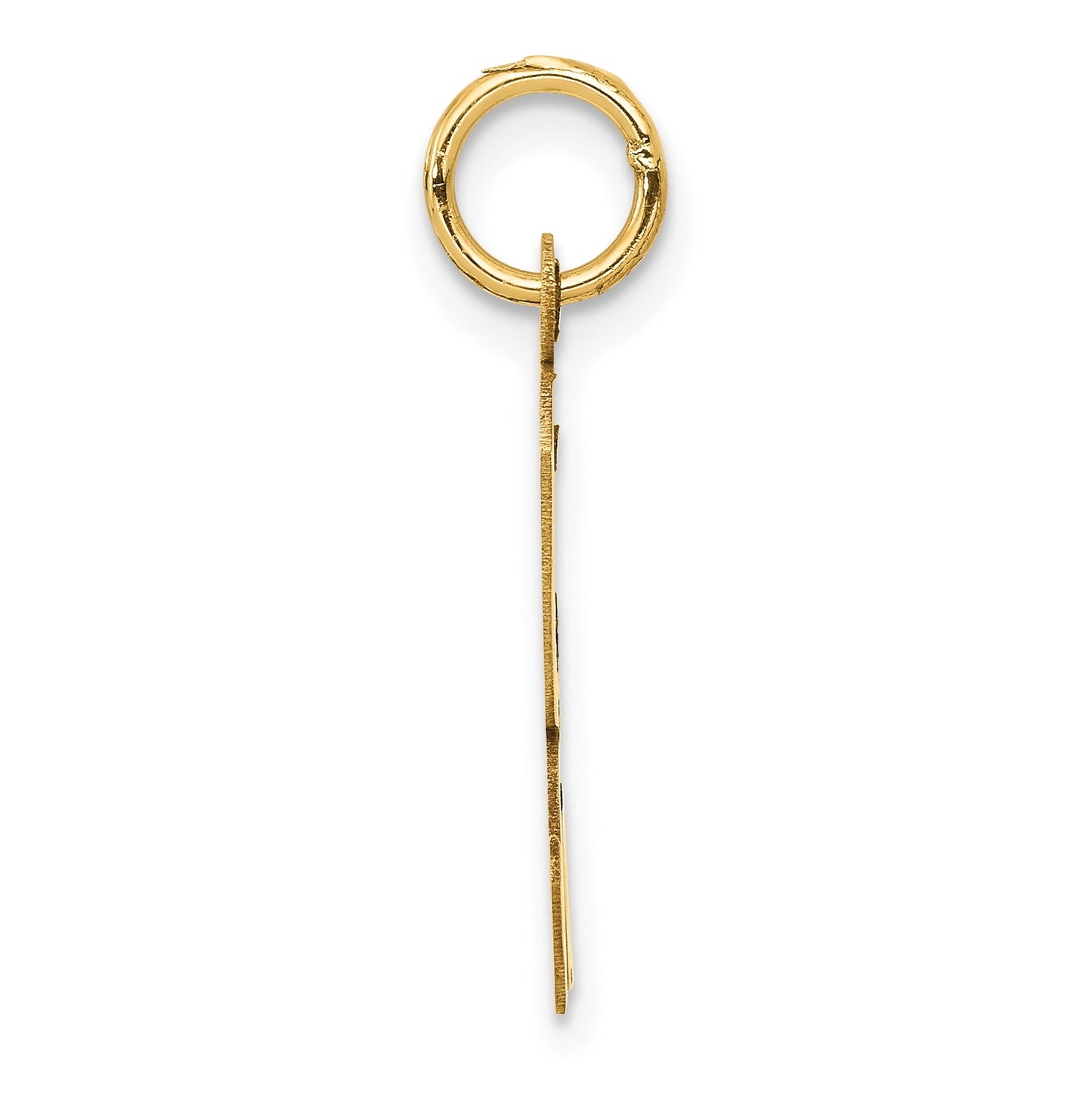 10K Yellow Gold Large Script Letter K Initial Charm