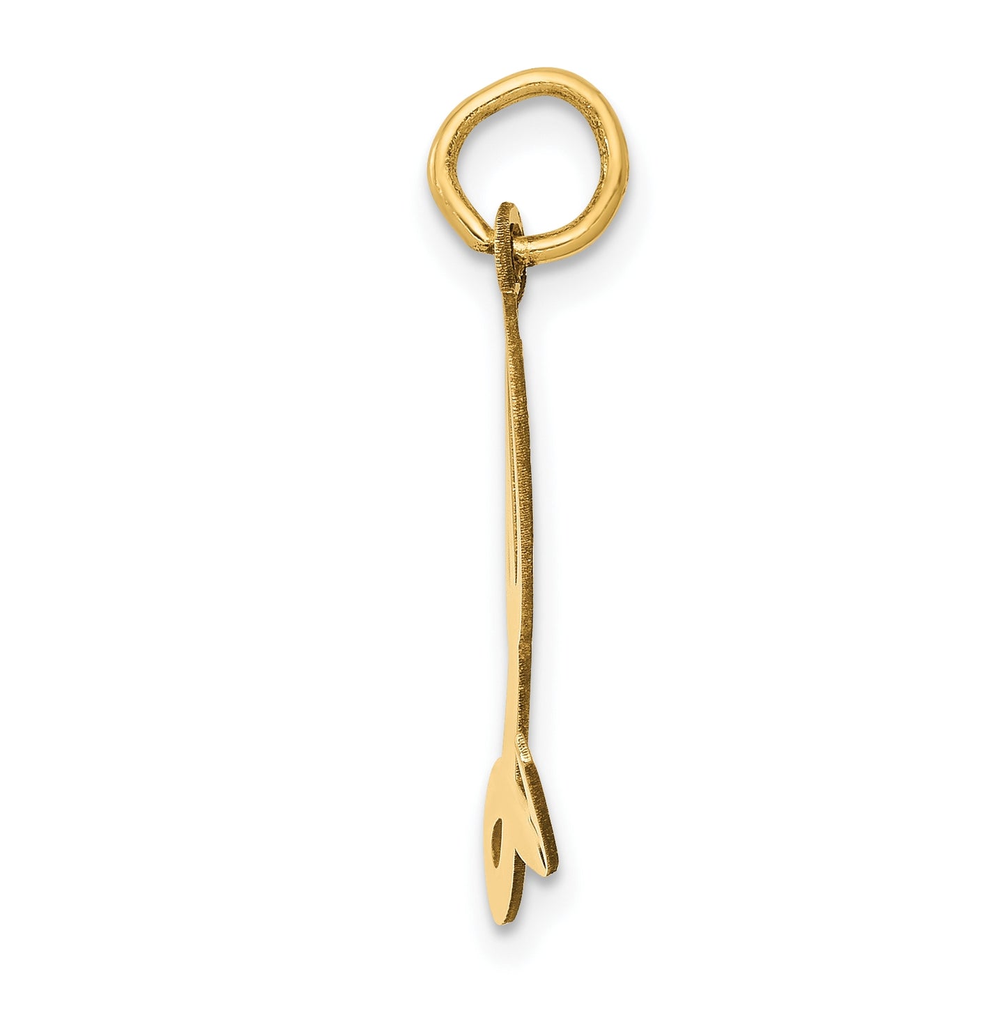 10K Yellow Gold Large Script Letter L Initial Charm