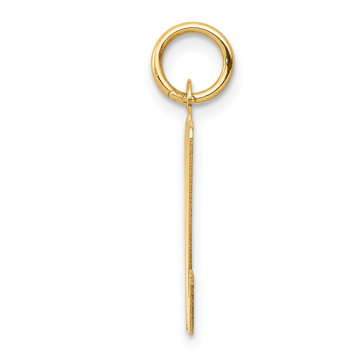 10K Yellow Gold Large Script Letter M Initial Charm