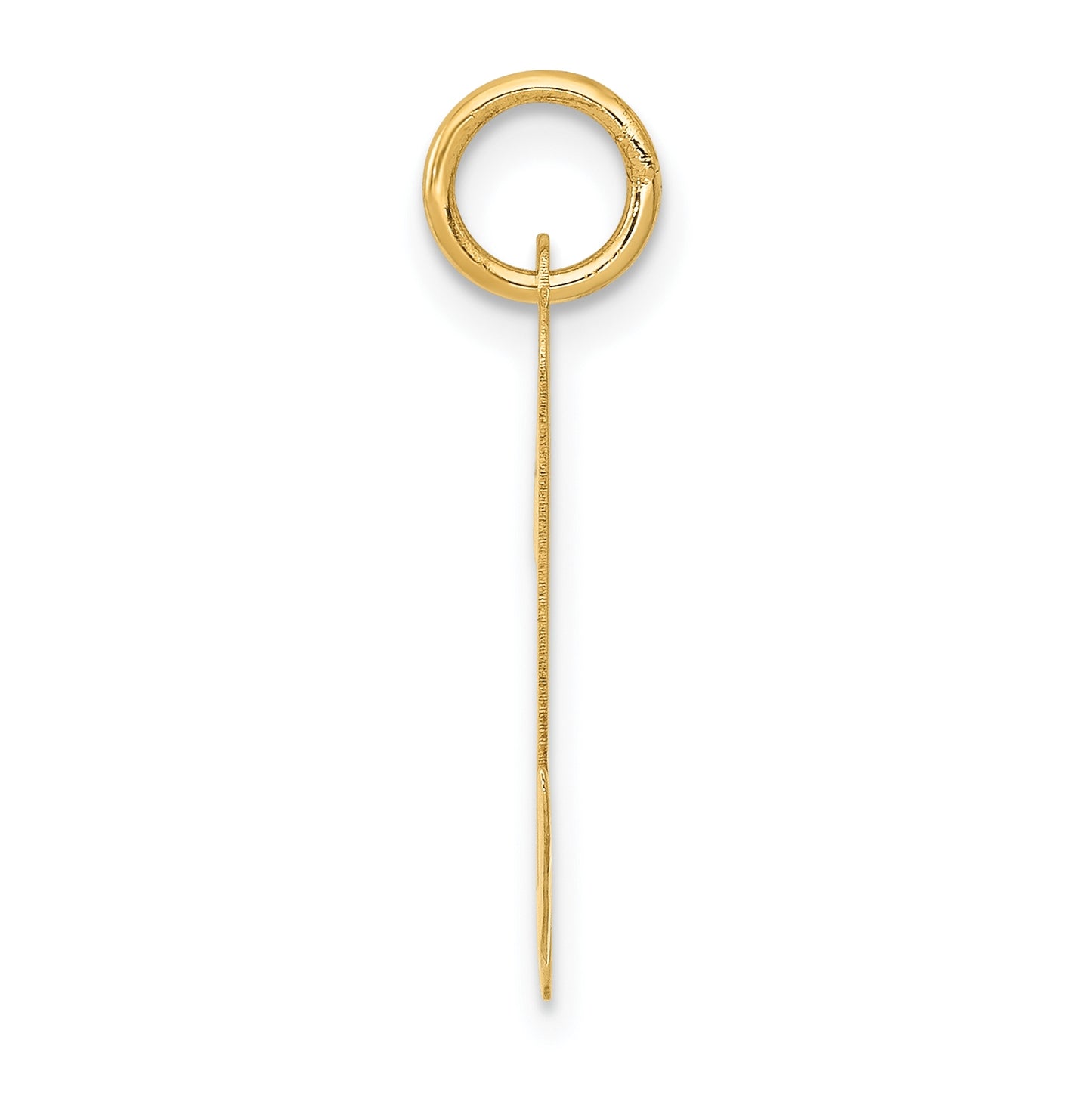 10K Yellow Gold Large Script Letter N Initial Charm