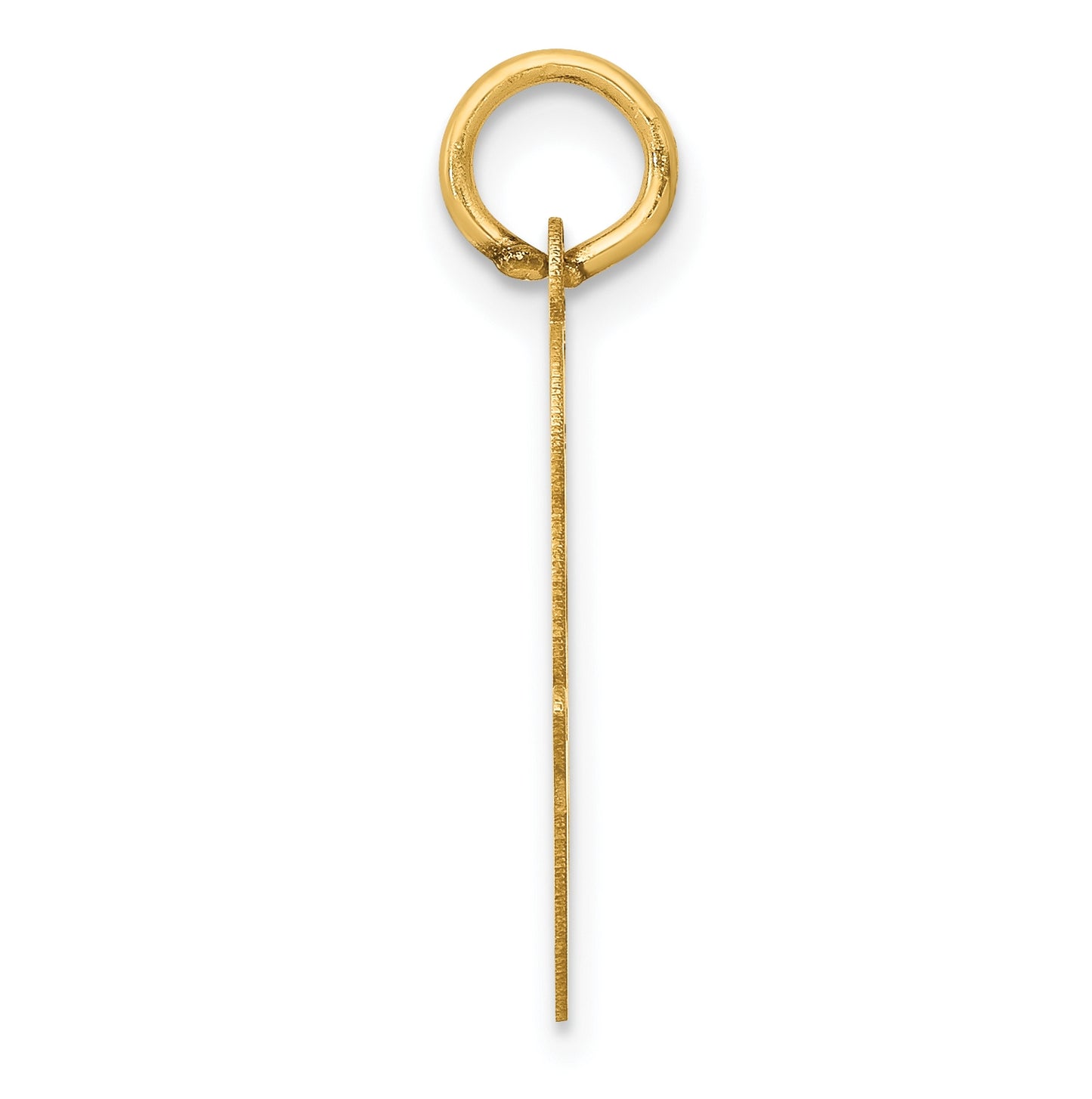 10K Yellow Gold Large Script Letter O Initial Charm