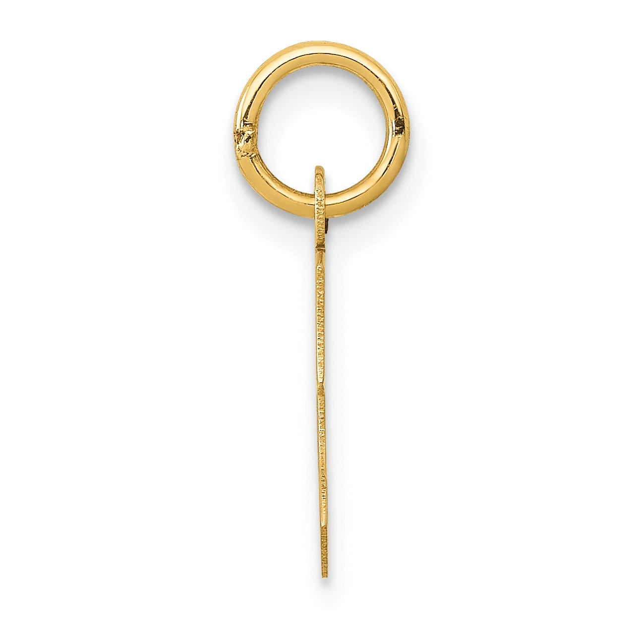 10K Yellow Gold Small Block Initial C Charm