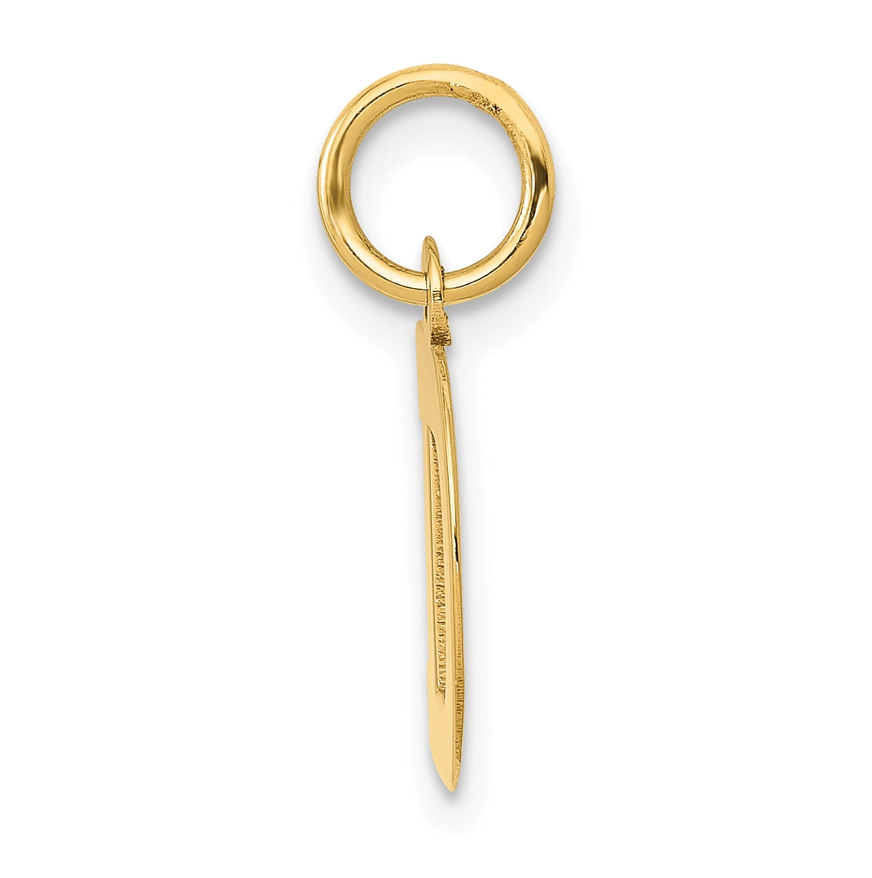 10K Yellow Gold Small Block Initial D Charm