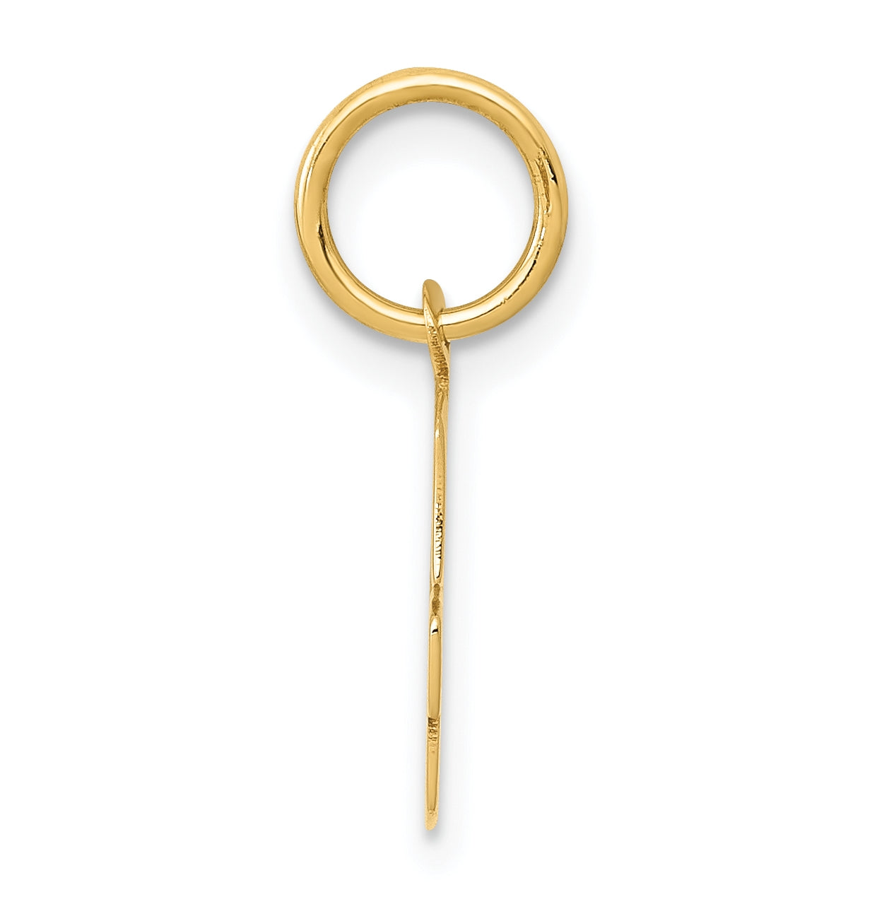 10K Yellow Gold Small Block Initial G Charm