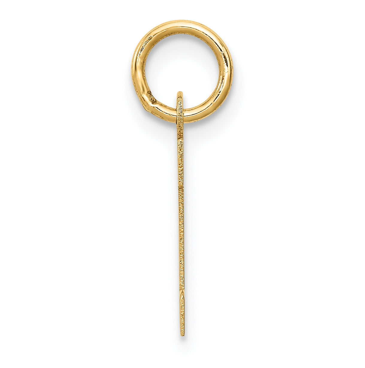 10K Yellow Gold Small Block Initial H Charm