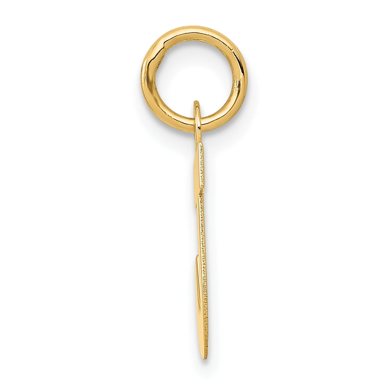 10K Yellow Gold Small Block Initial J Charm