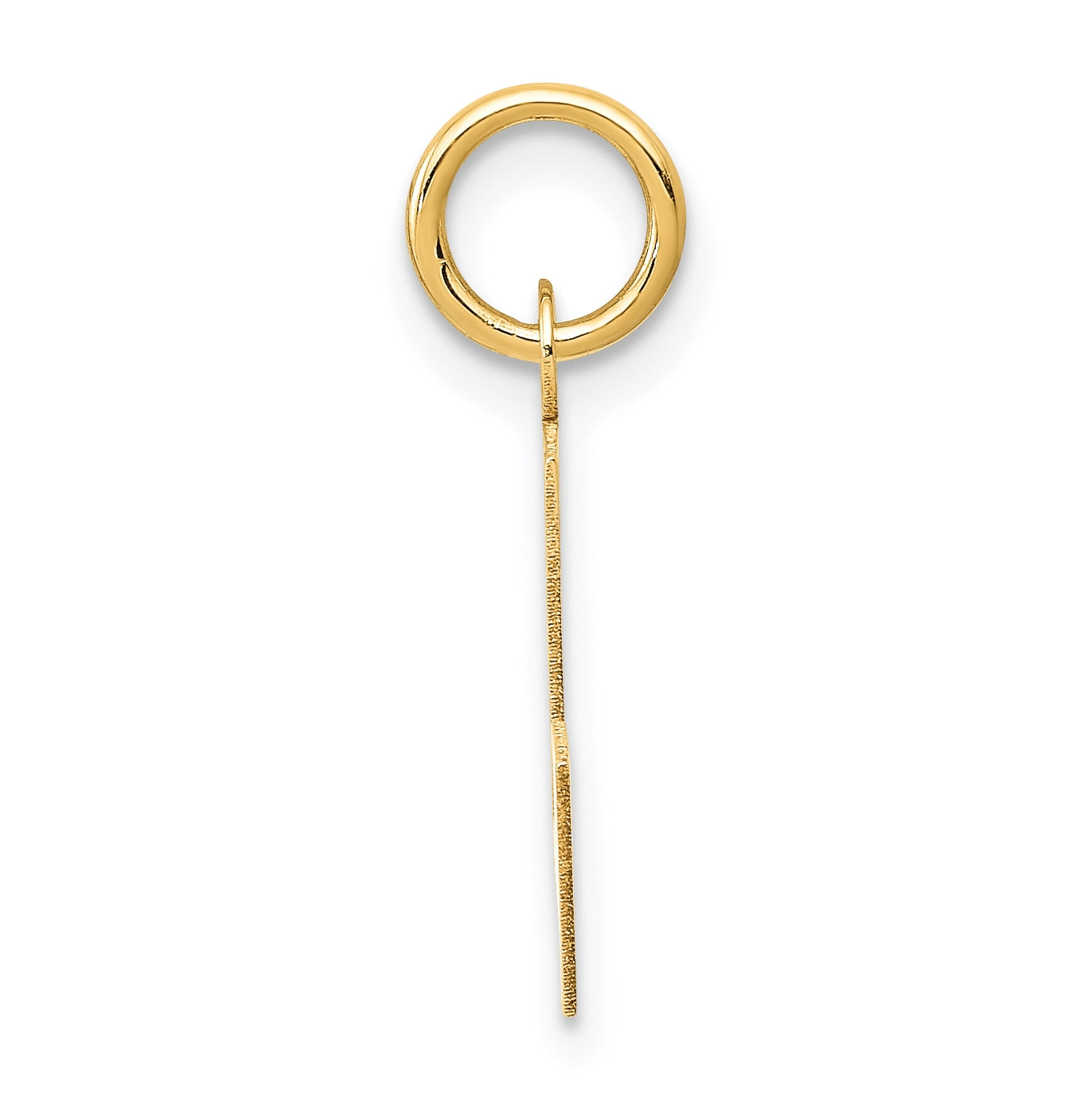 10K Yellow Gold Small Block Initial L Charm