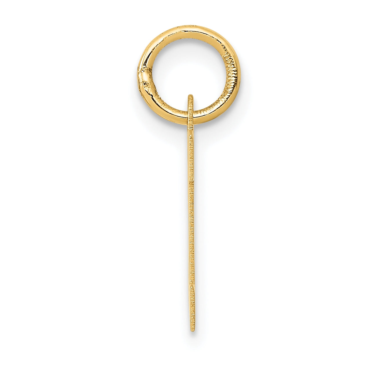 10K Yellow Gold Small Block Initial M Charm