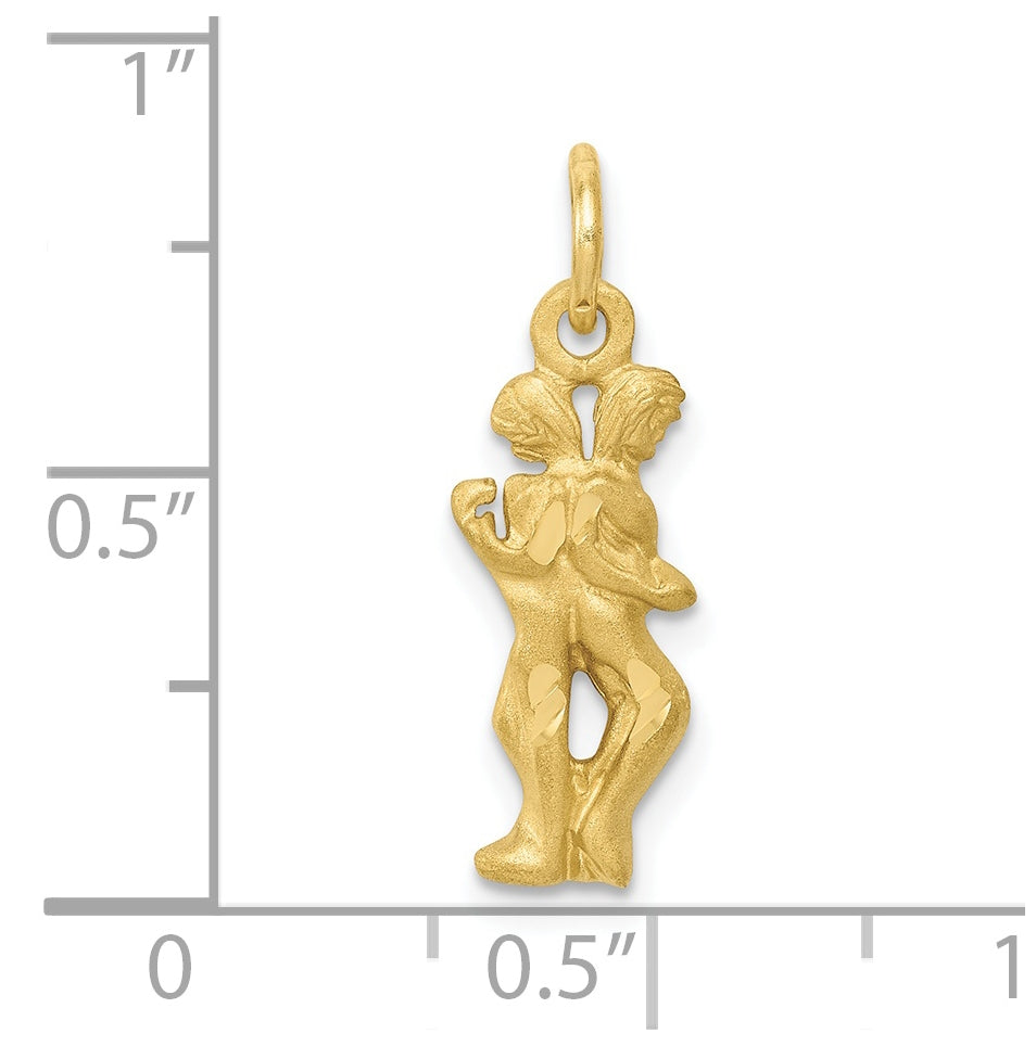 10K Yellow Gold Gemini Zodiac Charm