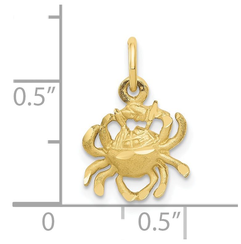 10K Yellow Gold Cancer Zodiac Charm