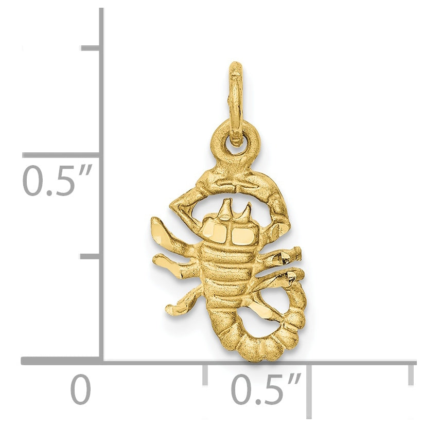 10K Yellow Gold Scorpio Zodiac-Charm