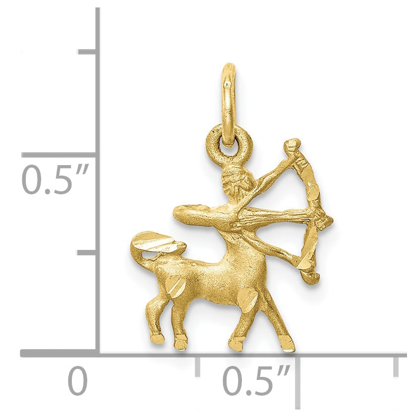 10K Yellow Gold Sagittarius Zodiac-Charm
