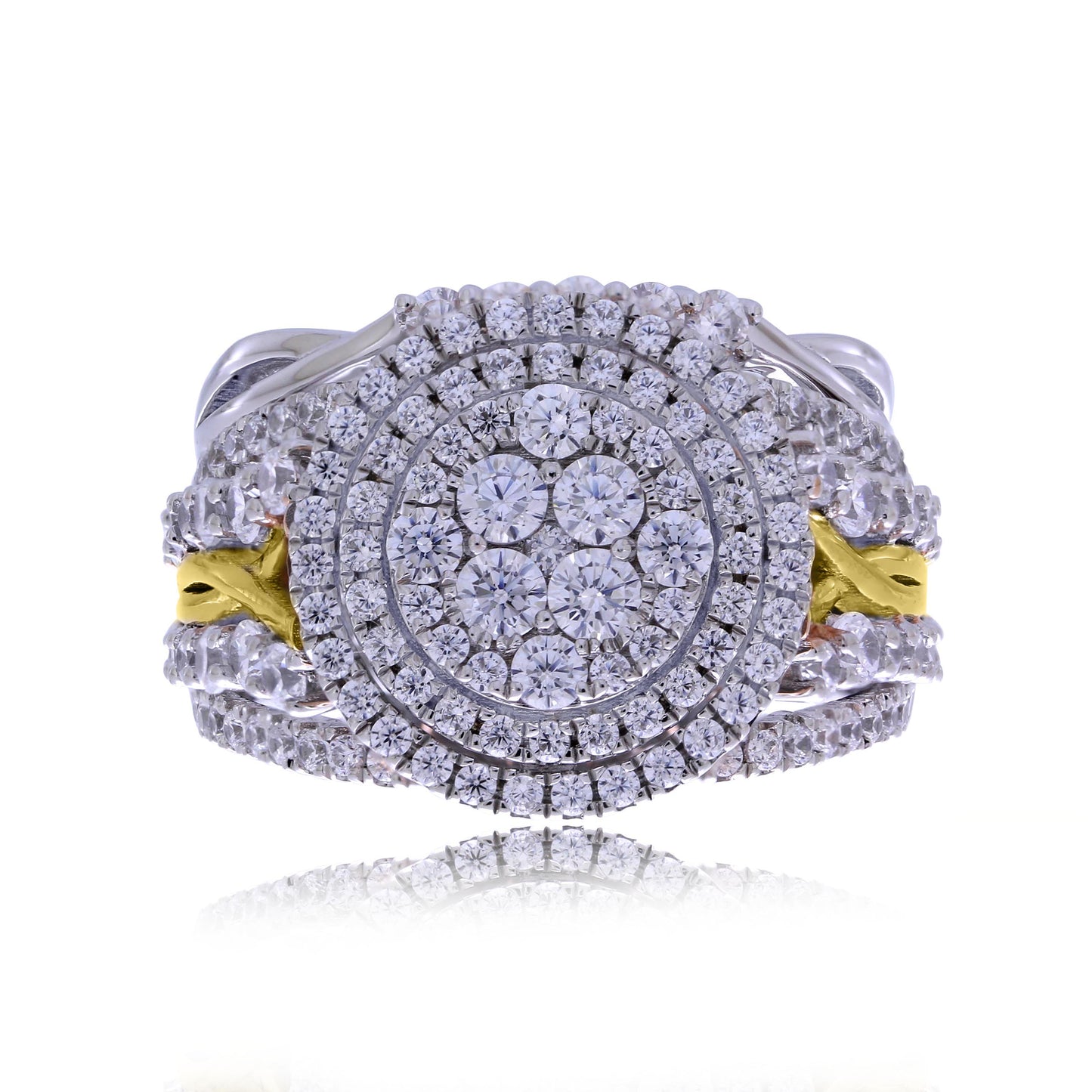 14K Yellow Or White Gold 2.15 Cttw Diamond Ladies Ring