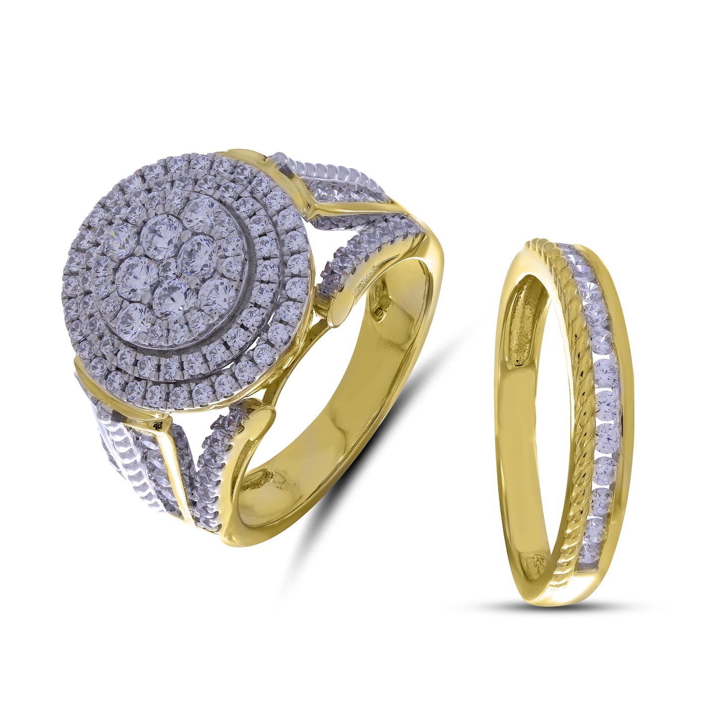 14K Yellow Gold  1.87-1.89 Cttw Diamond Ladies Ring