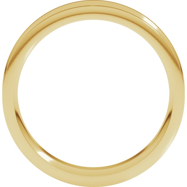14K Yellow Or White Gold Standard Comfort-Fit Reversed Knife Edge Band