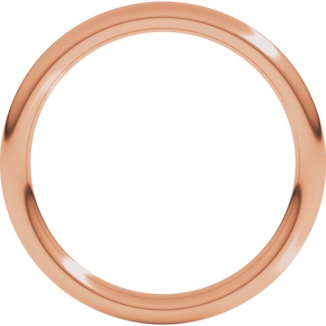 18K Yellow Or Rose Gold Standard Weight Full Round Comfort-Fit Band