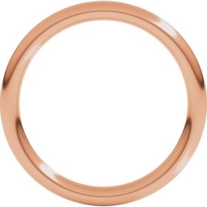 18K Yellow Or White Or Rose Gold Comfort-Fit Full Round Band