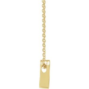 14K Yellow Gold 10 X 10 Mm 16-18 In Polished Engravable Disc Necklace