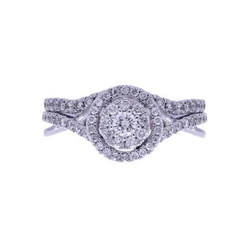 14K White Gold 0.70- 0.71 Cttw Diamond Ladies Ring