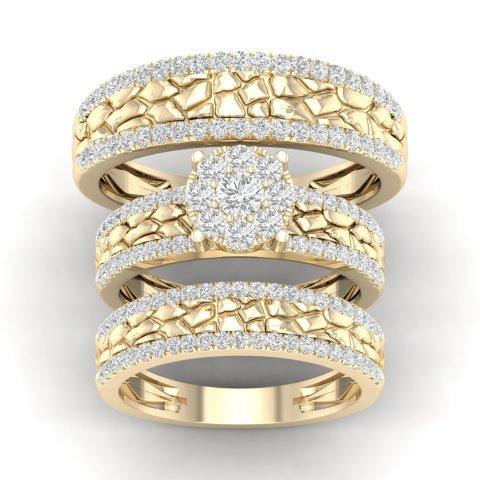 10K Yellow Gold  1.50 Cttw Diamond Ladies Ring