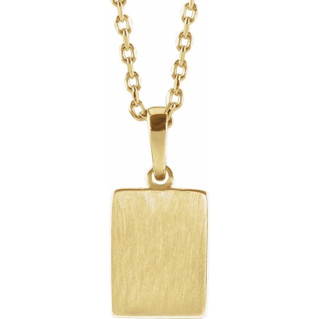 14K Yellow Gold Round 2Mm I1, G-H 16-18 In Polished .03 Ct Natural Diamond Necklace