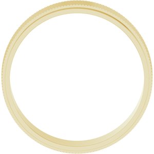 14K Yellow Gold 6 Mm Polished Knurled Pattern Band Size 10