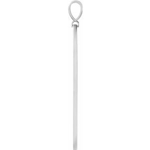 14K White Gold Round 1Mm G-H I1 Natural Diamond Accented Double Arrow Pendant