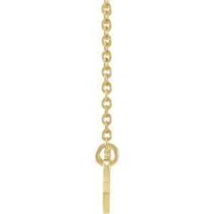 14K Yellow Gold Virgo 18.53 X 7.54 Mm 18 In Polished Virgo Necklace