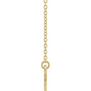 14K Yellow Gold Gemini 21.74 X 7.97 Mm 18 In Polished Gemini Necklace