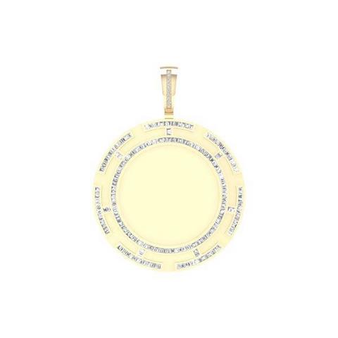 10K Yellow Gold  2.00 Cttw Diamond Memory Pendant