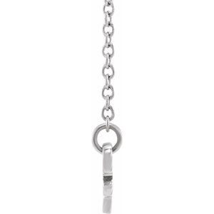 Sterling Silver Aquarius 26.75 X 7.49 Mm 18 In Polished Aquarius Necklace