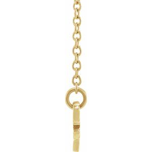 14K Yellow Gold Aquarius 26.75 X 7.49 Mm 18 In Polished Aquarius Necklace