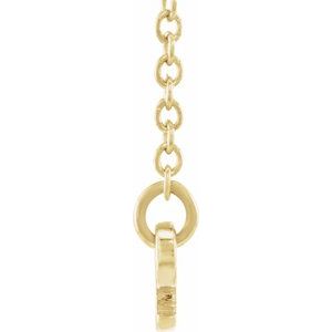 14K Yellow Gold Libra 18.46 X 5.31 Mm 18 In Polished Libra Necklace